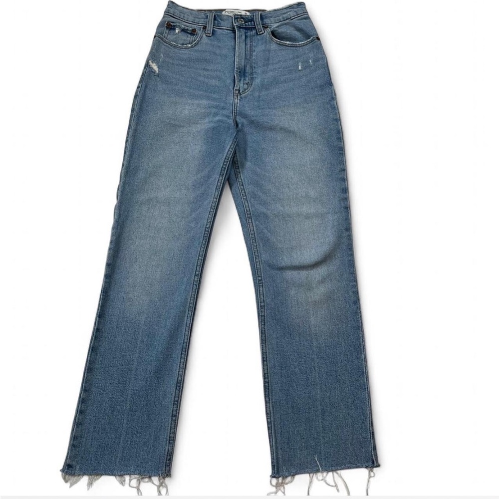 Abercrombie & Fitch Jeans Womens Blue The Ankle Straight Ultra High Rise Curve